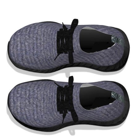 Grey Wool - Black Soles